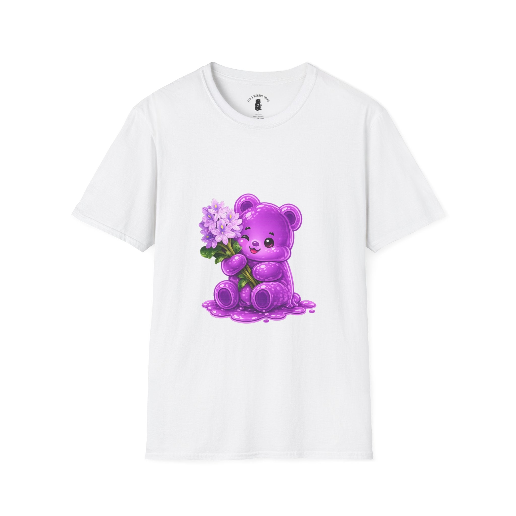 Purple Flower Cluster, Oozy Bear Friend Flower Addition- Graphic Shirt