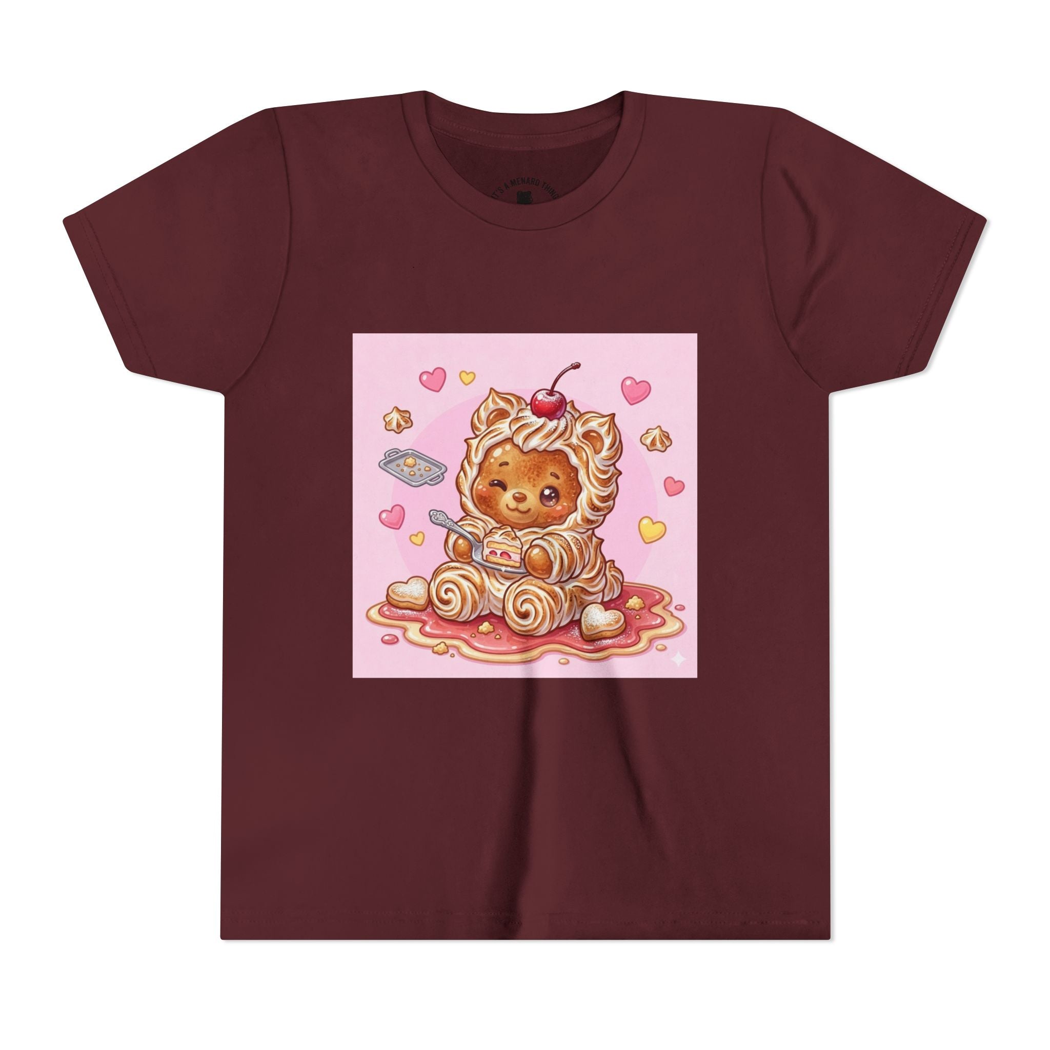 Kawaii Baked Alaska Dessert Gooey Gummy Bear- Kids Tee
