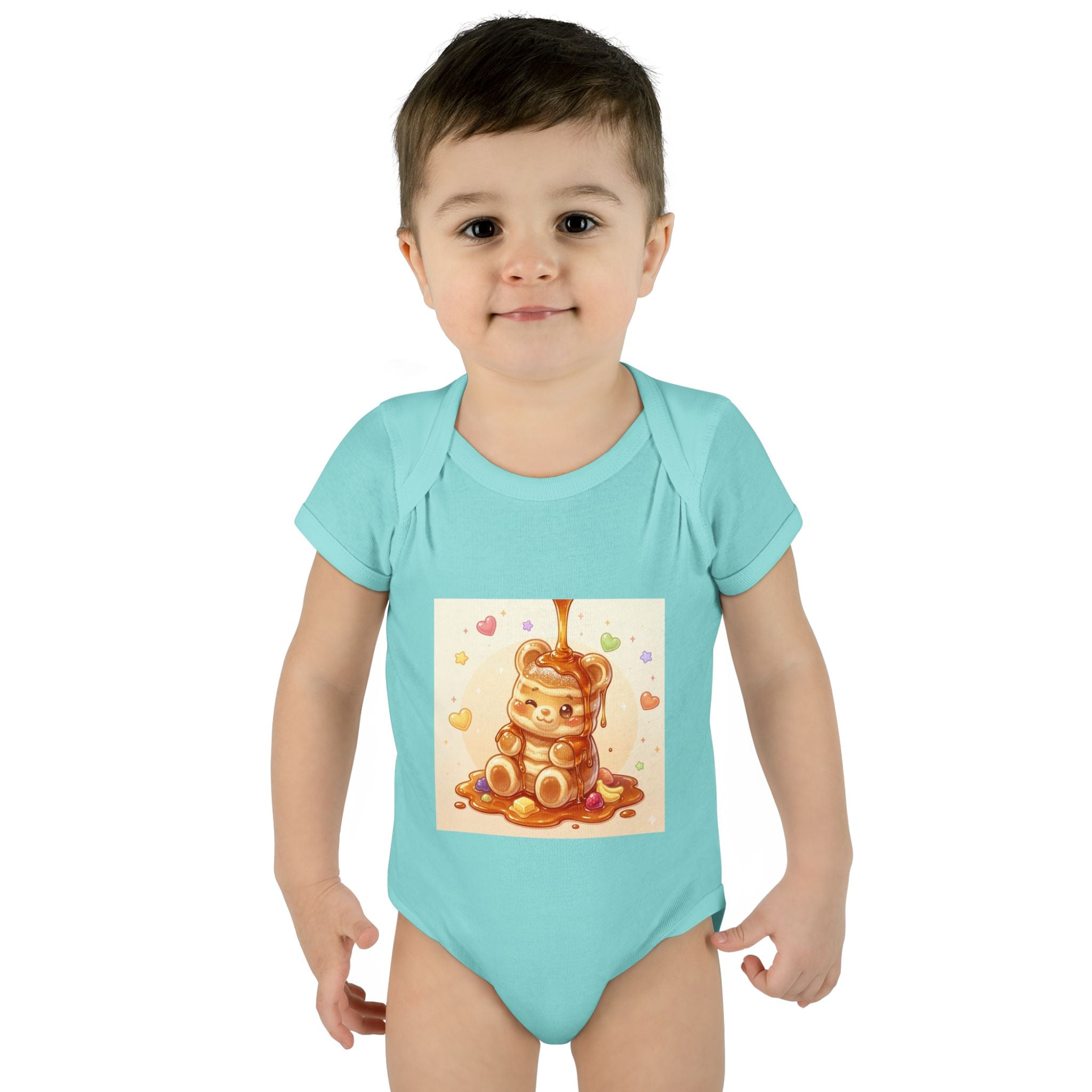 Fluffy Gooey Pancake Gummy Bear Baby Bodysuit — Cute Gummy bear Infant Onesie