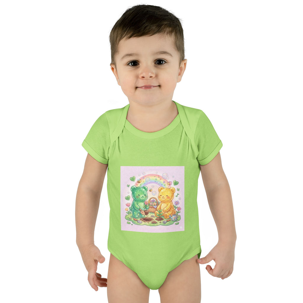 Infant Bodysuit — Gooey Gummy Bears Gardening Baby Onesie