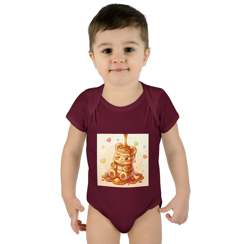 Fluffy Gooey Pancake Gummy Bear Baby Bodysuit — Cute Gummy bear Infant Onesie