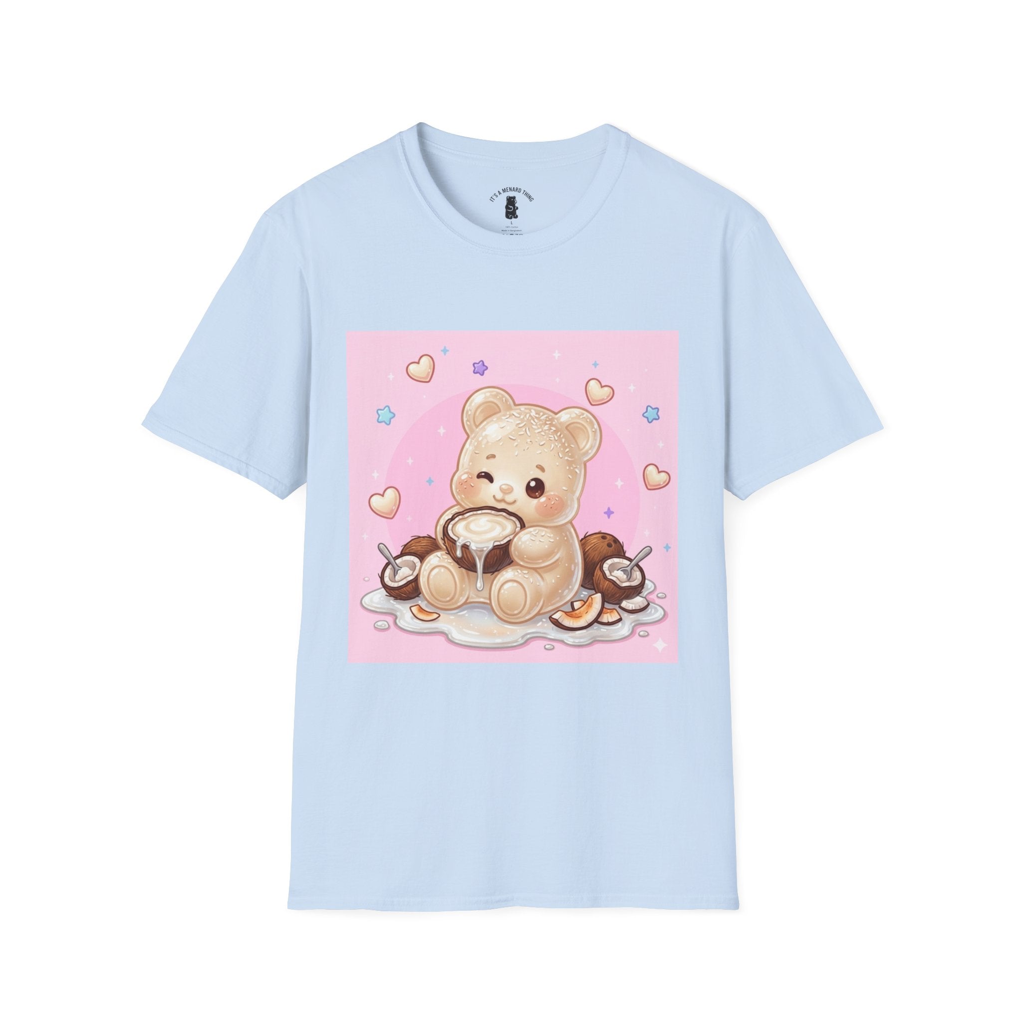 Coconut Milk Gooey Gummy Bear T-Shirt — Kawaii Dessert Graphic Tee