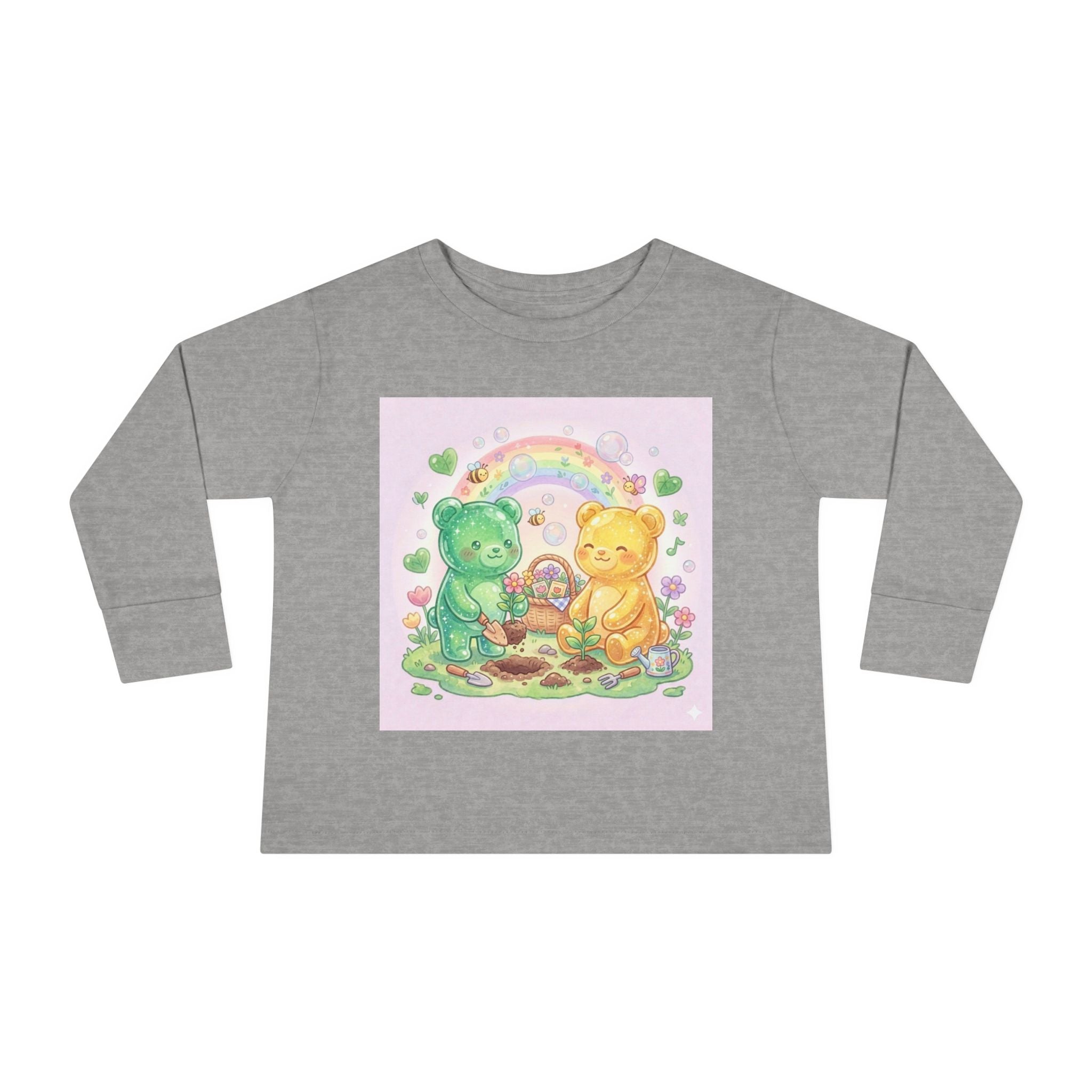 Let's Build a Garden, Oozy Bear Friends Gummy Duo- Graphic Long Sleeve Shirt