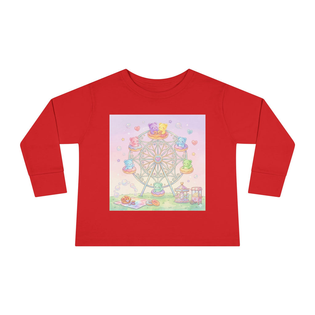 Pastel Carnival Ferris Wheel, Oozy Bear Gummy Friends- Graphic Long Sleeve Shirt