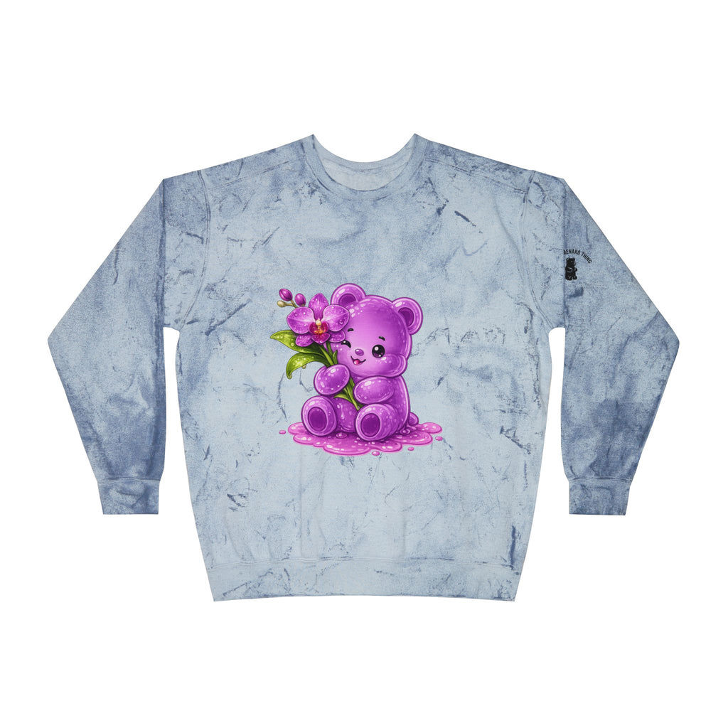 Orchid Bloom, Purple Special Gooey Gummy Bear- Kawaii Graphic Sweatshirt