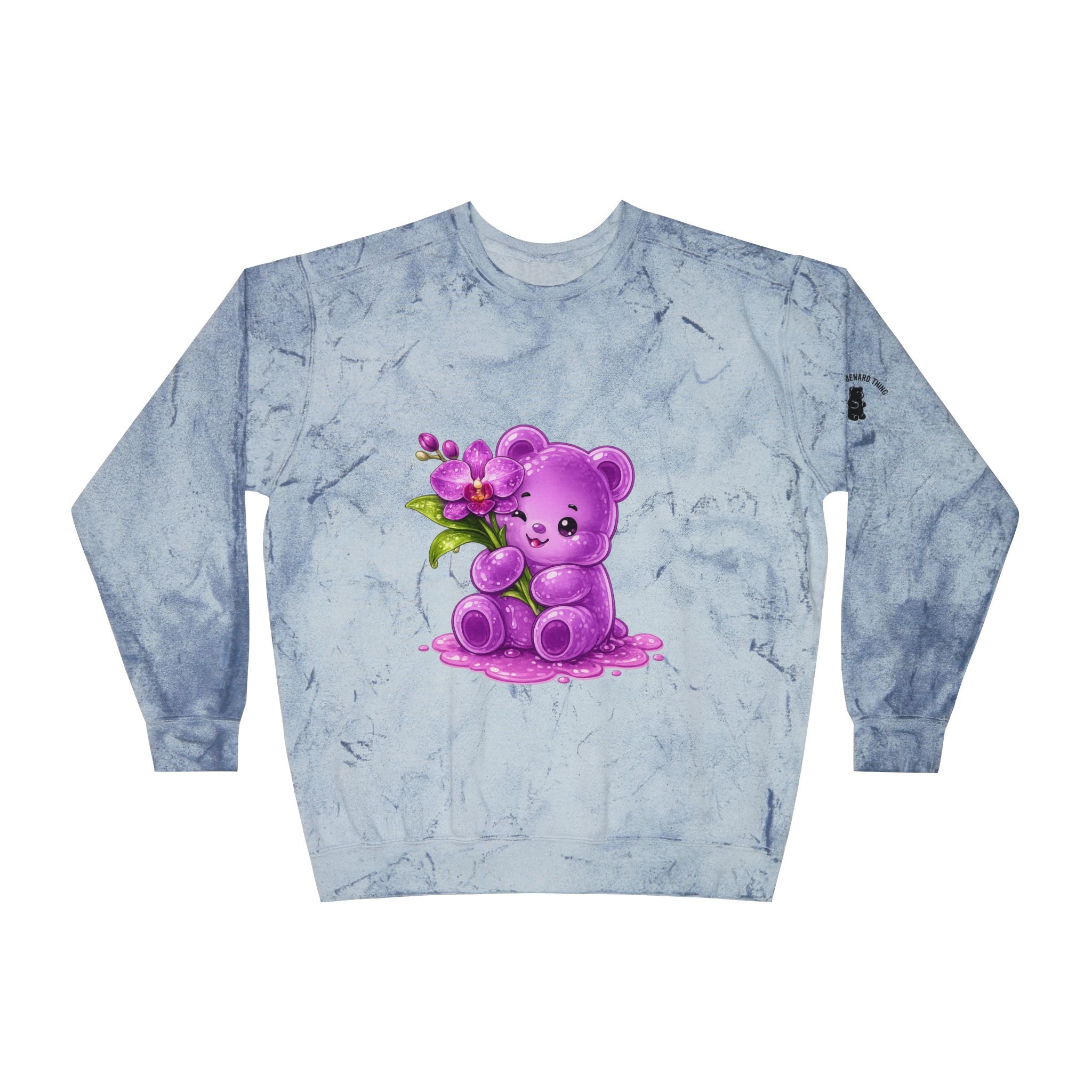 Orchid Bloom, Purple Special Gooey Gummy Bear- Kawaii Graphic Sweatshirt