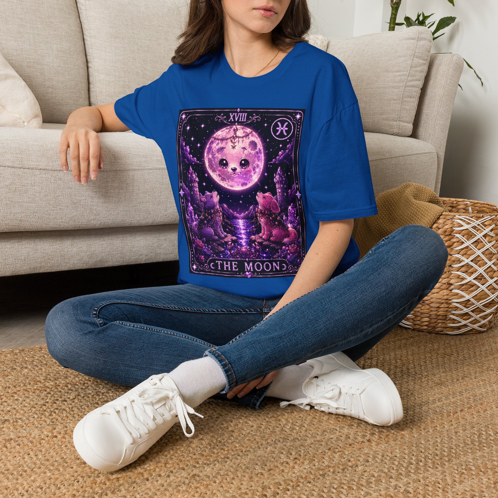 The Moon Tarot Astrological Style Oozy Bear Gummy Friend- Graphic Shirt