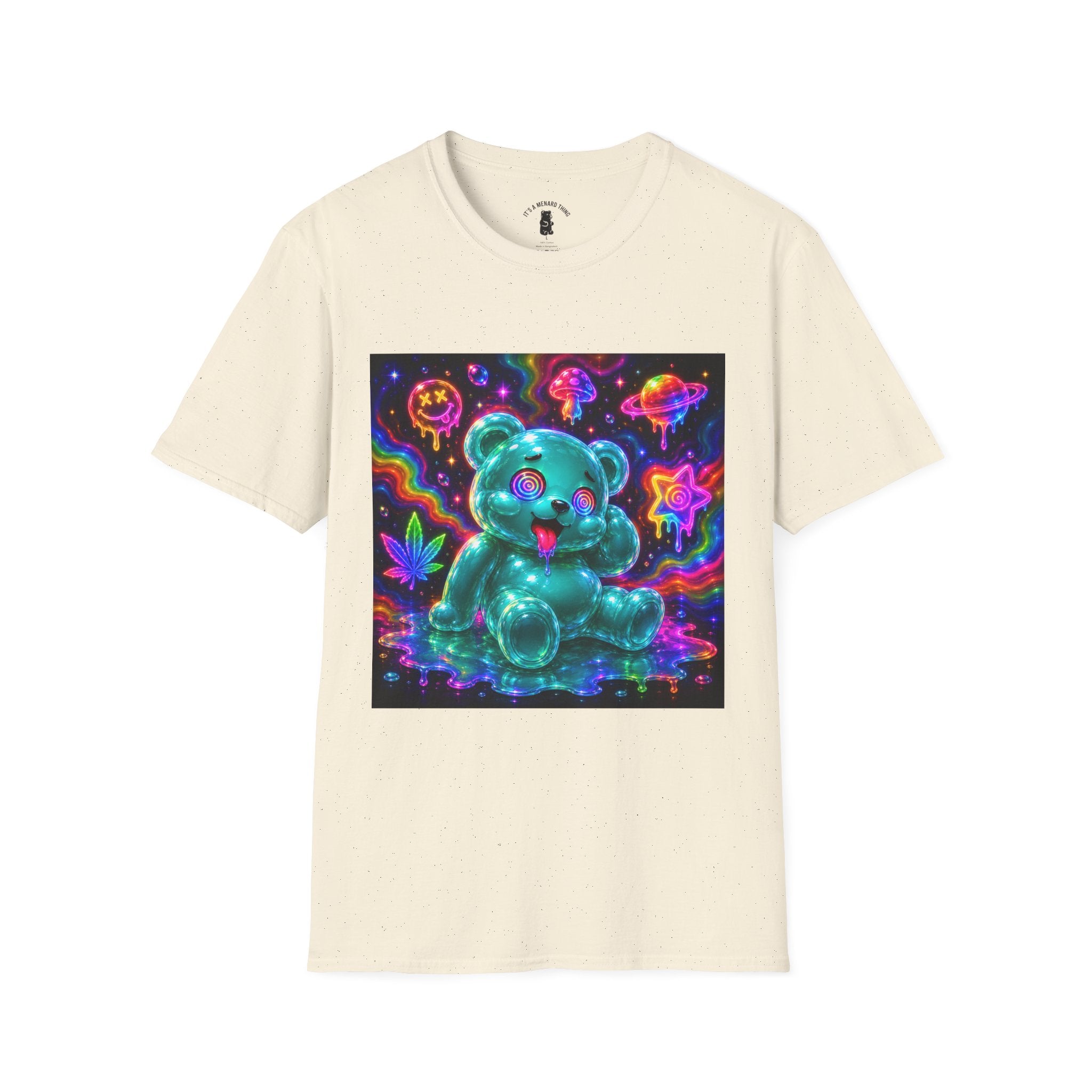 Psychedelic Neon Special Addition Oozy Bear Gummy Friend— Graphic Shirt (Adult Only)
