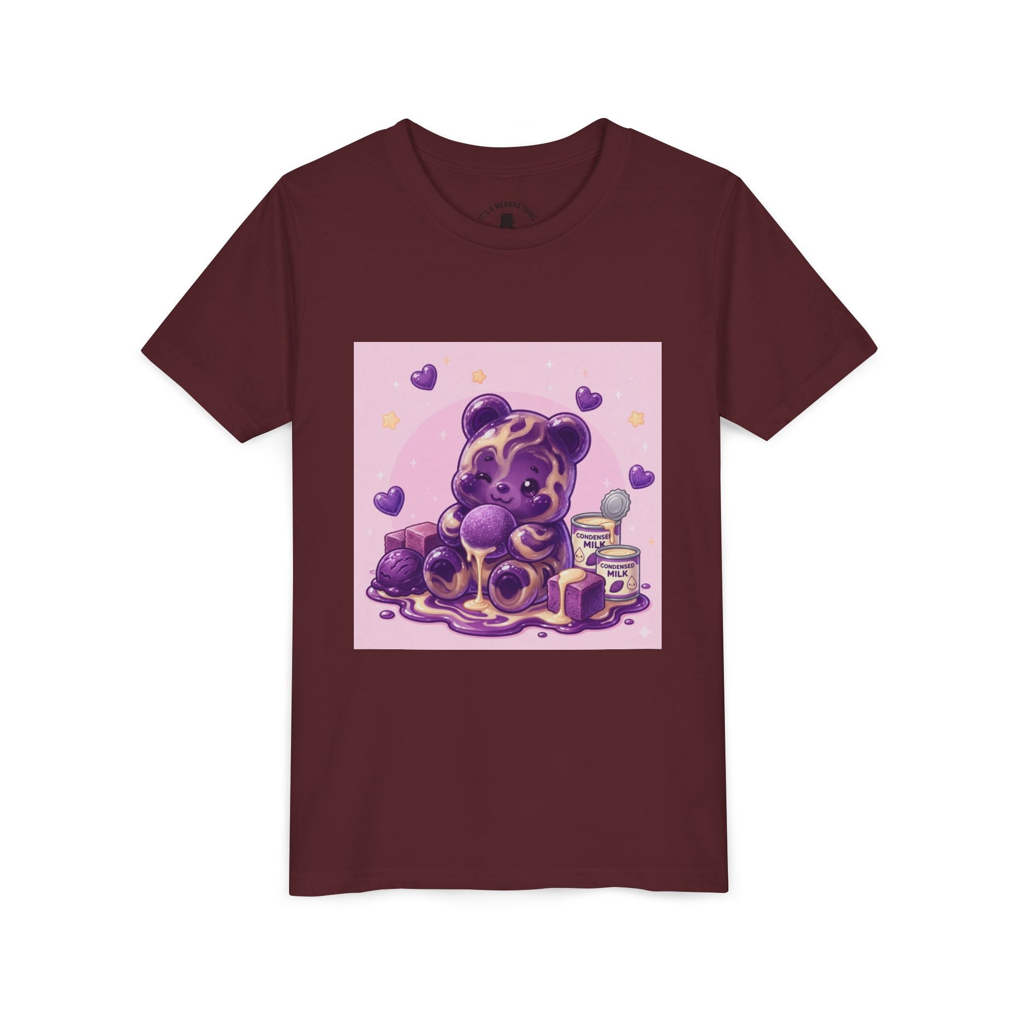 Ube & Condensed Milk Snack roll Gooey Gummy Bear Graphic Youth T-Shirt