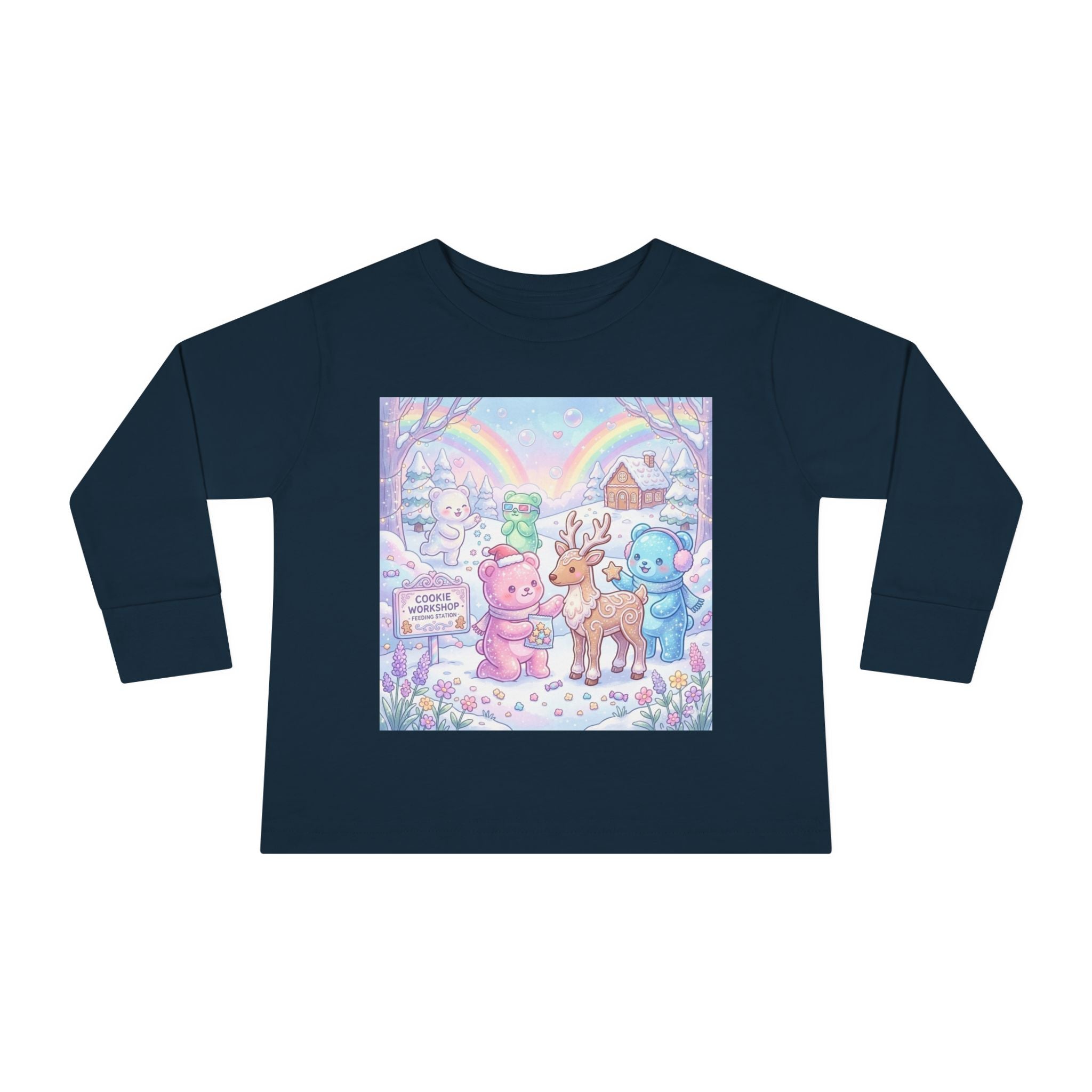 Feeding the Reindeer, Oozy Bear Friends Special Holiday- Graphic Long Sleeve Shirt