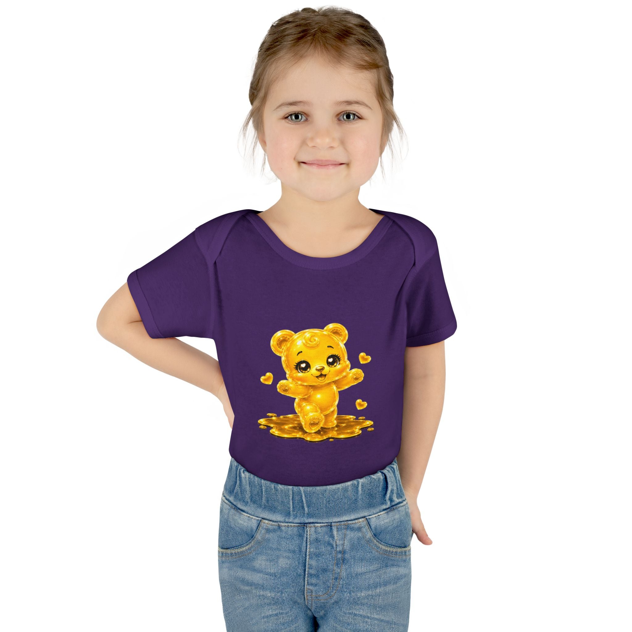 Baby Golden Oozy Gummy Bears First Steps, Cutie Addition- Graphic Onesie