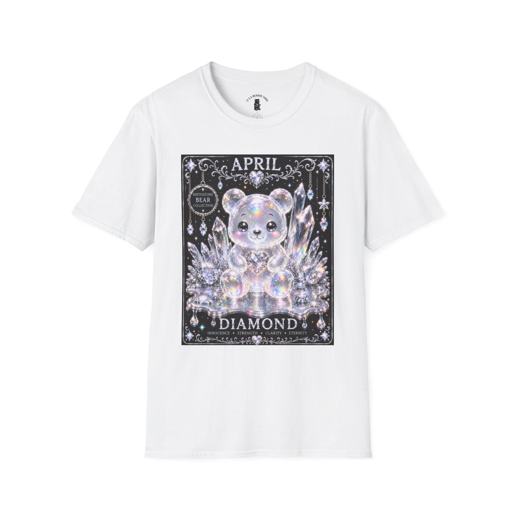 April, Diamond Birthstone Crystal Oozy Bear Friend Special Addition- Graphic Shirt