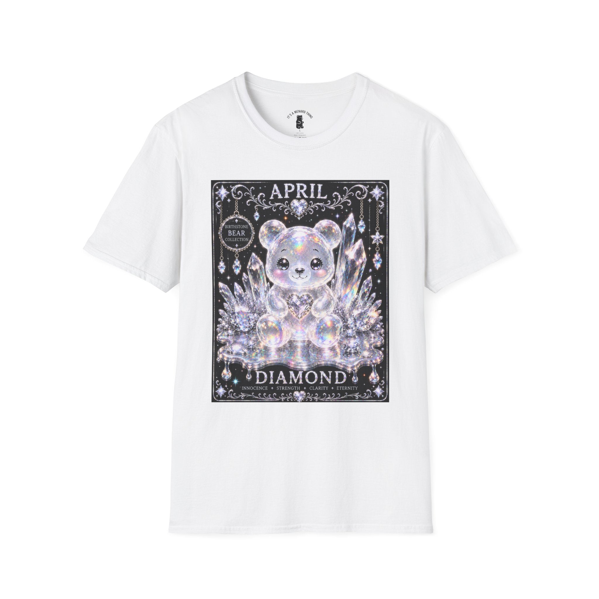 April, Diamond Birthstone Crystal Oozy Bear Friend Special Addition- Graphic Shirt