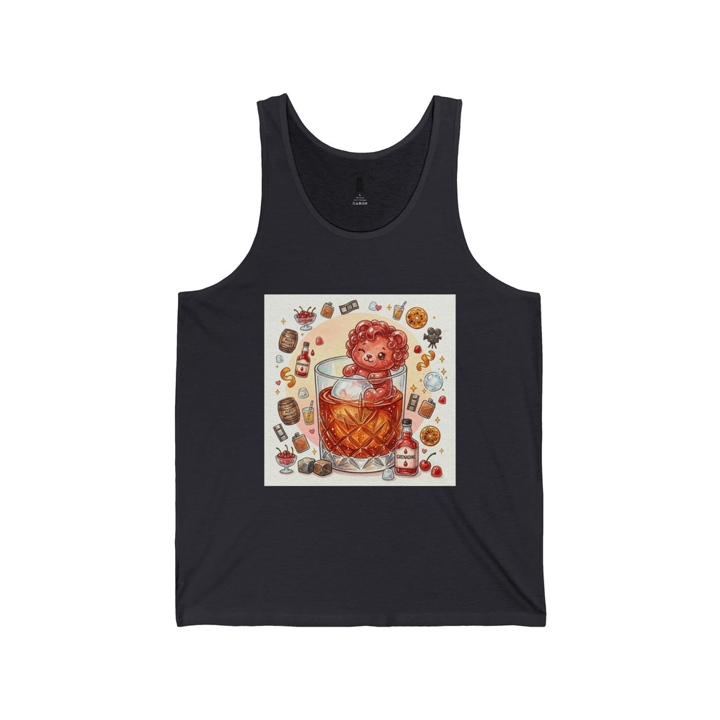 Whimsical Shirely Temple Cocktail Special, Boozey Gooey Gummy Bear— Kawaii Graphic Tank Top