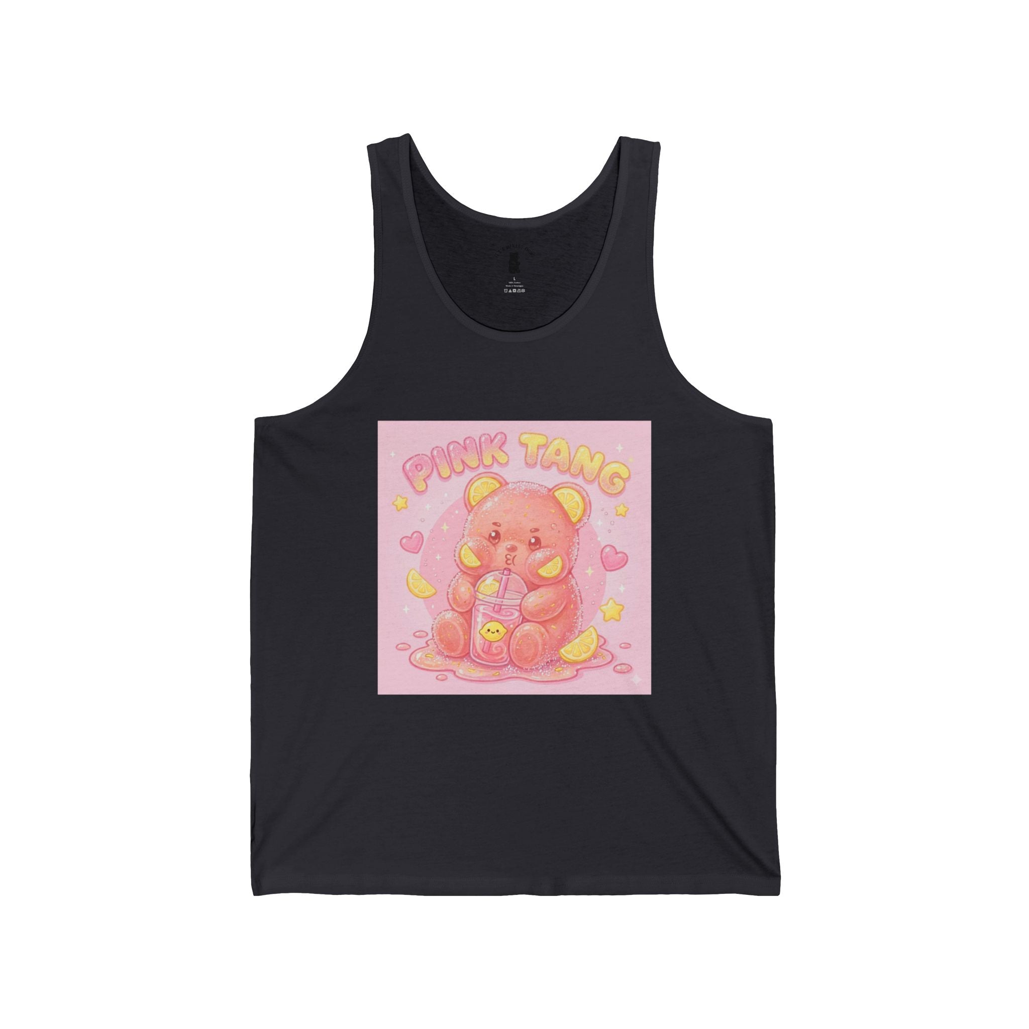 "Pink Tang" Sour Pink Lemonaid Gooey Gummy Bear - Kawaii Graphic Tank Top