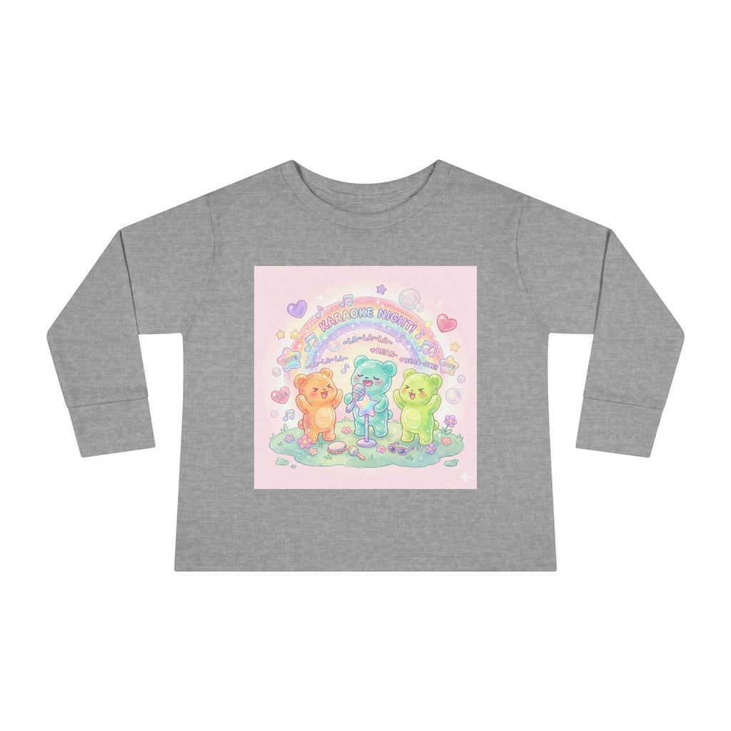 Karaoke Day, Oozy Bear Gummy Group Hang Out- Graphic Long Sleeve Shirt