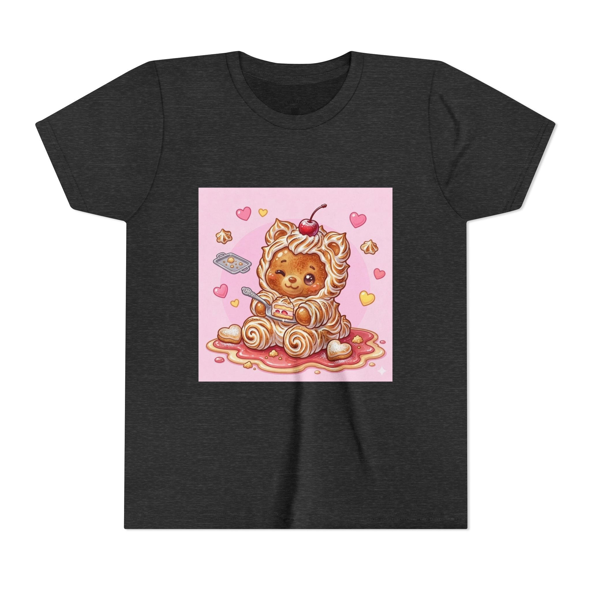 Kawaii Baked Alaska Dessert Gooey Gummy Bear- Kids Tee