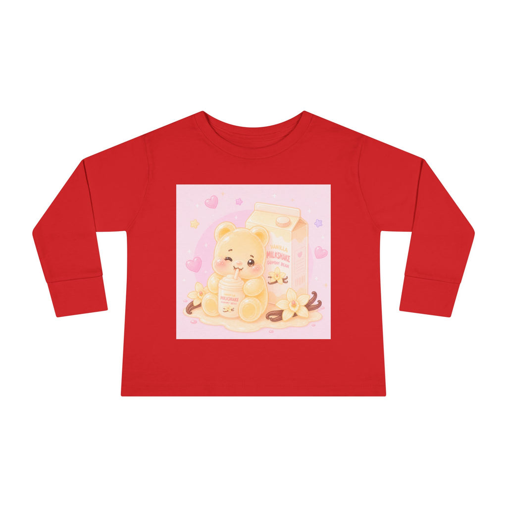 Vanilla Milkshake Oozy Bear Friend- Graphic Long Sleeve Shirt