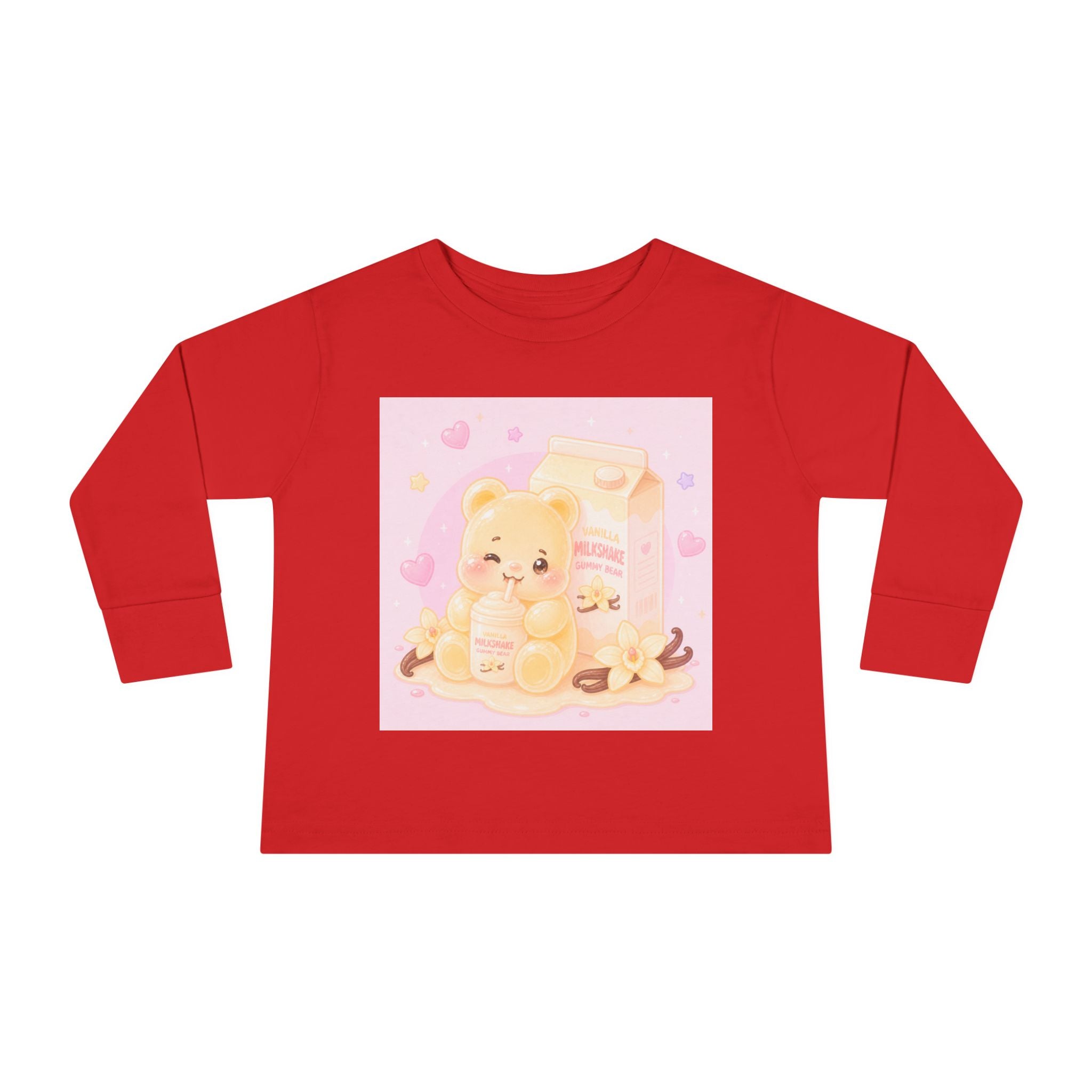 Vanilla Milkshake Oozy Bear Friend- Graphic Long Sleeve Shirt