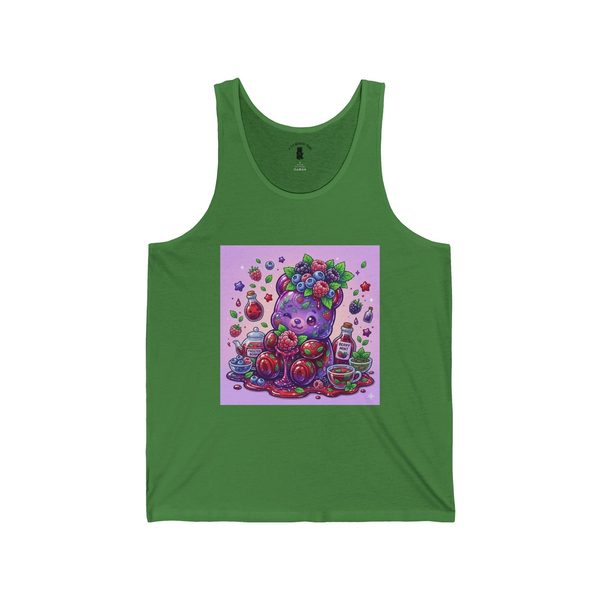 Mixed Warm Mint Berry Chai, Exotic Gooey Gummy Bear- Kawaii Graphic Tank Top