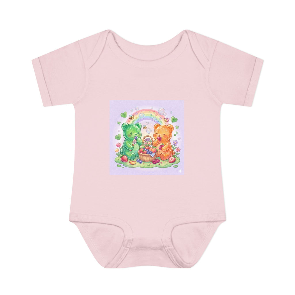 Fruit Garden Eating Gooey Gummy Bears Infant Bodysuit — Baby Shower Gift