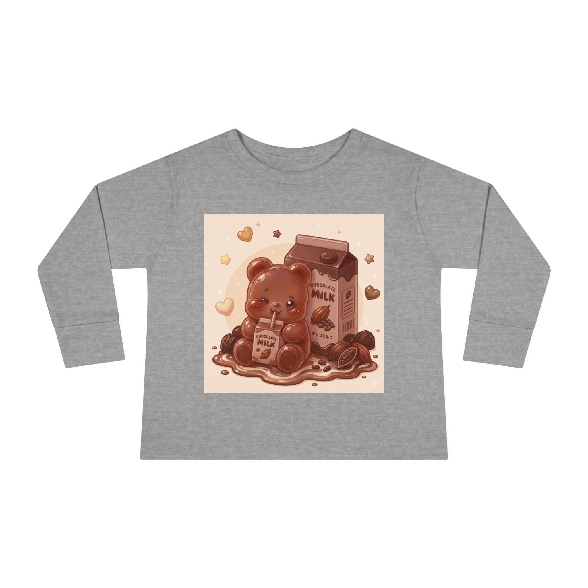 Chocolate Milk Oozy Bear- Graphic Long Sleeve Shirt