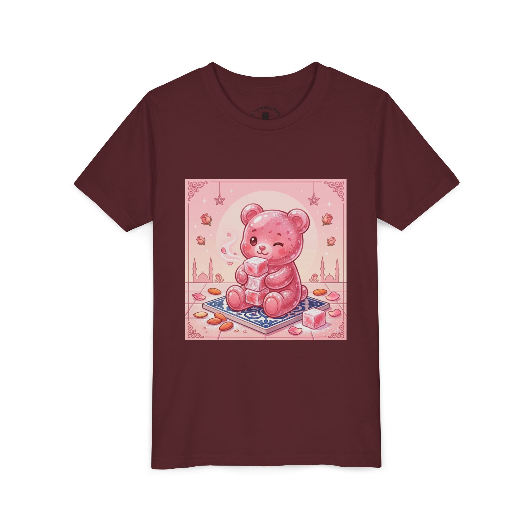 Turkish Delight Rose Water Gooey Gummy Bear- Illustration Youth T-Shirt