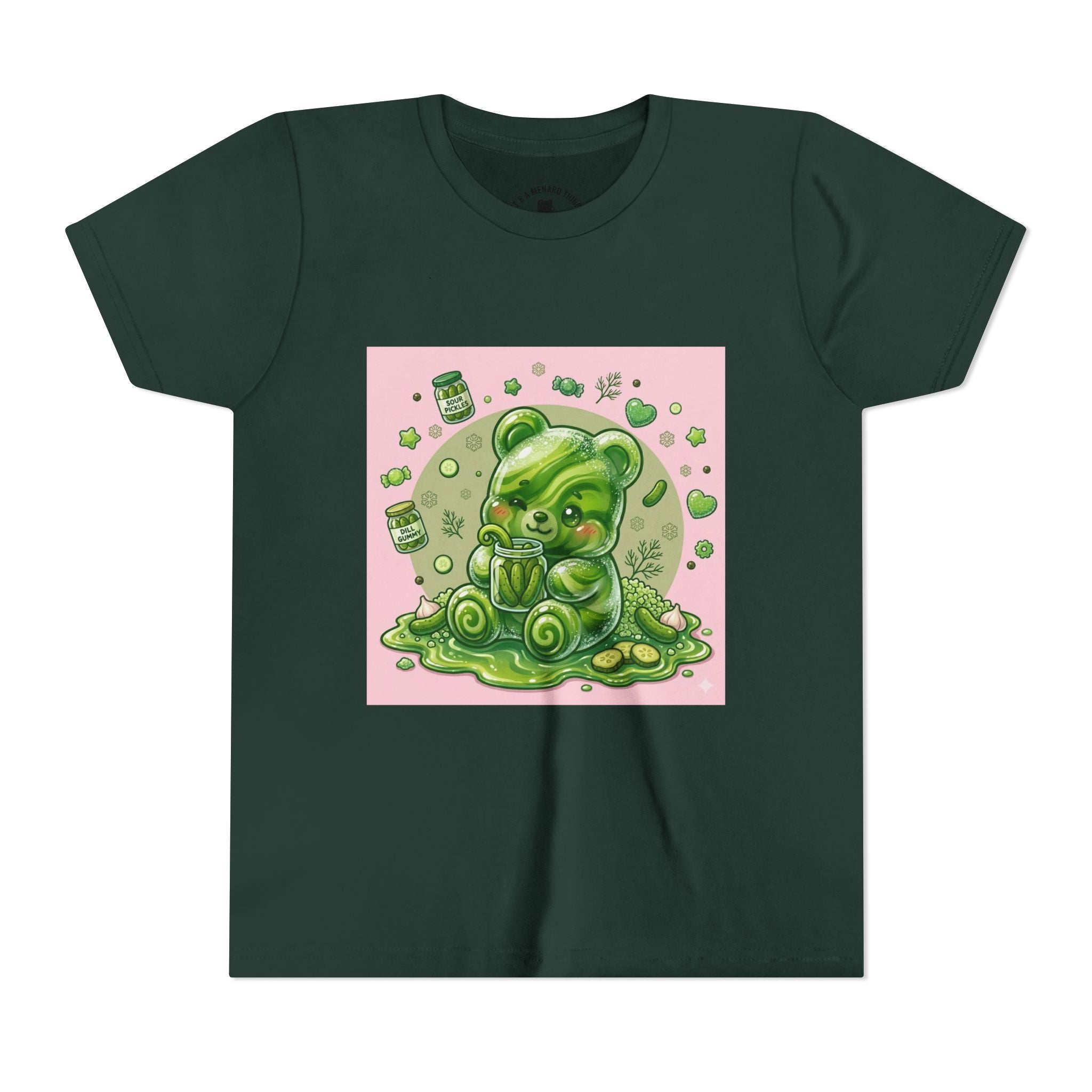 Tart Dilly Green Pickle Gooey Gummy- Graphic Youth T-Shirt