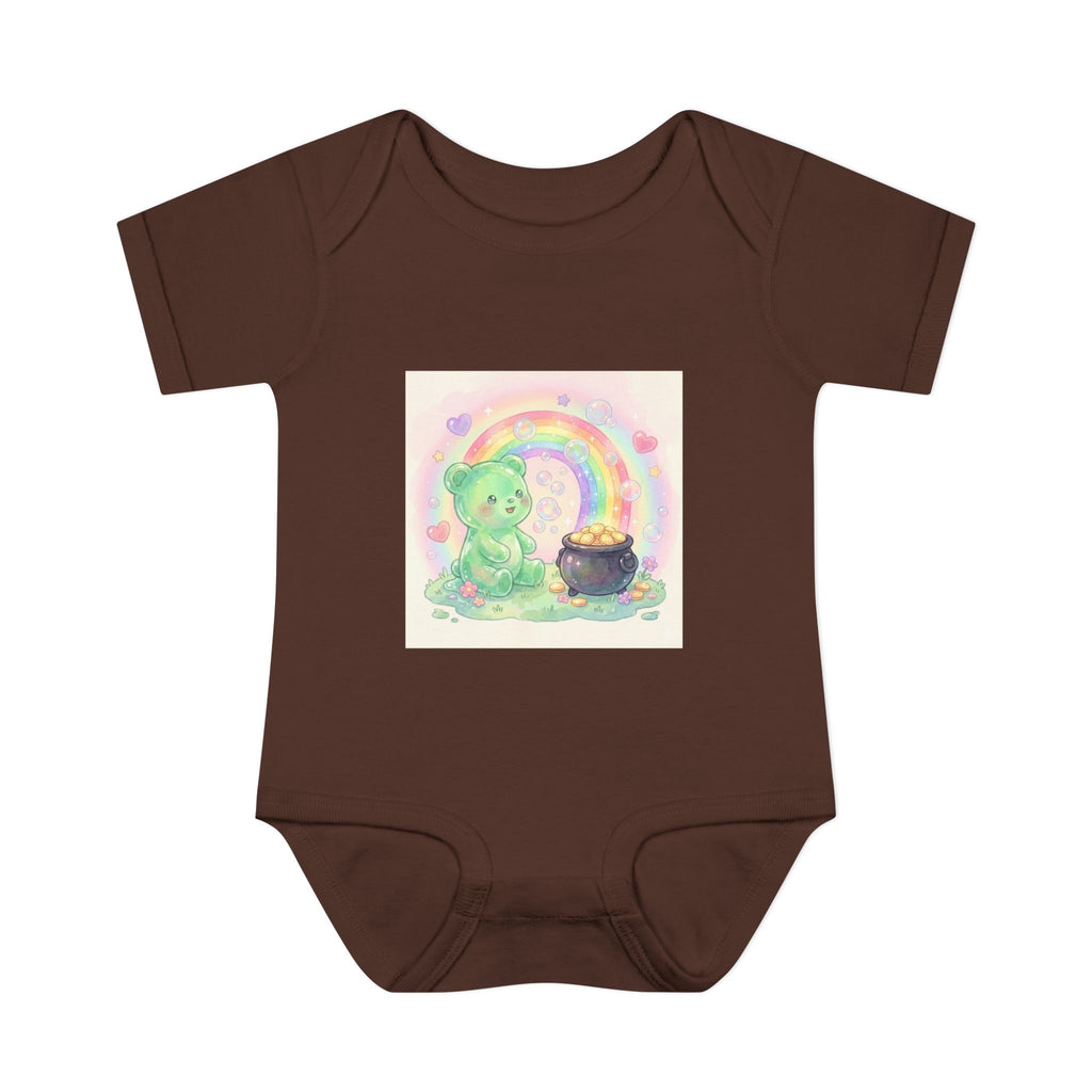 Rainbow Gooey Gummy Bear Found Inner Treasure – Cute St. Patrick’s Day Luck Baby Onesie