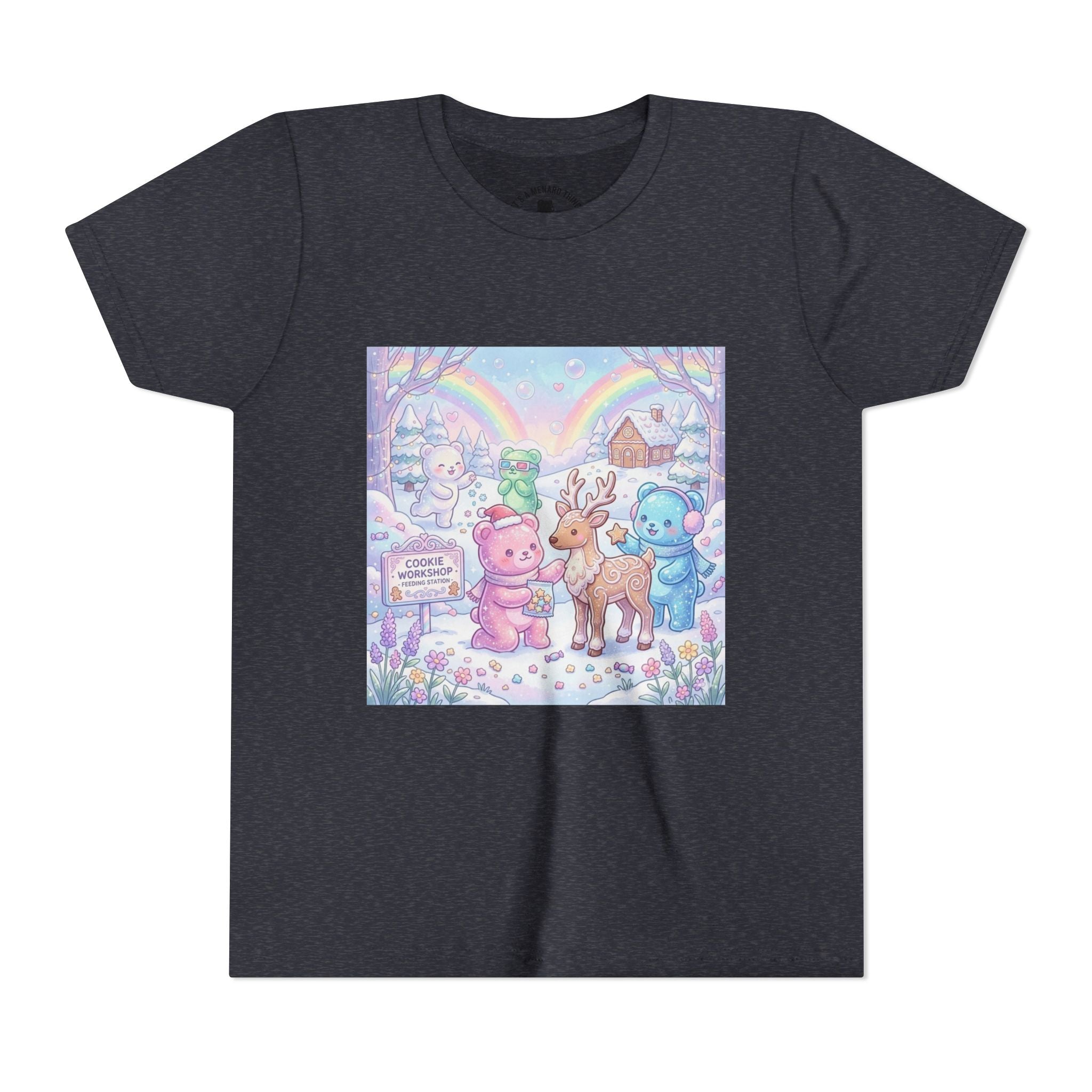 Gooey Gummies Feed Reindeer Graphic Youth Shirt