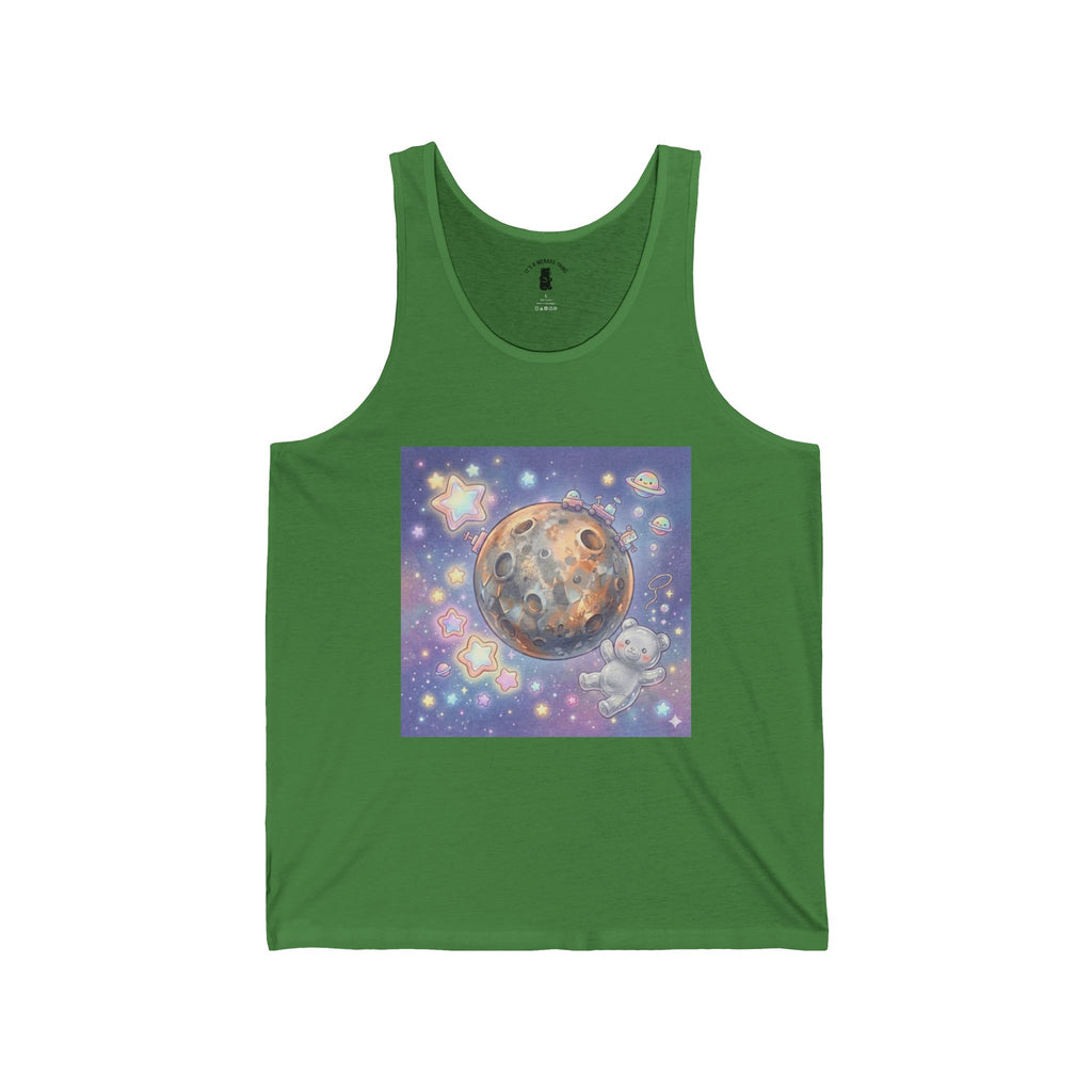 Think of Me and Say Mercury, Special Silver Gooey Gummy Bear — Kawaii Illustration Tank Top