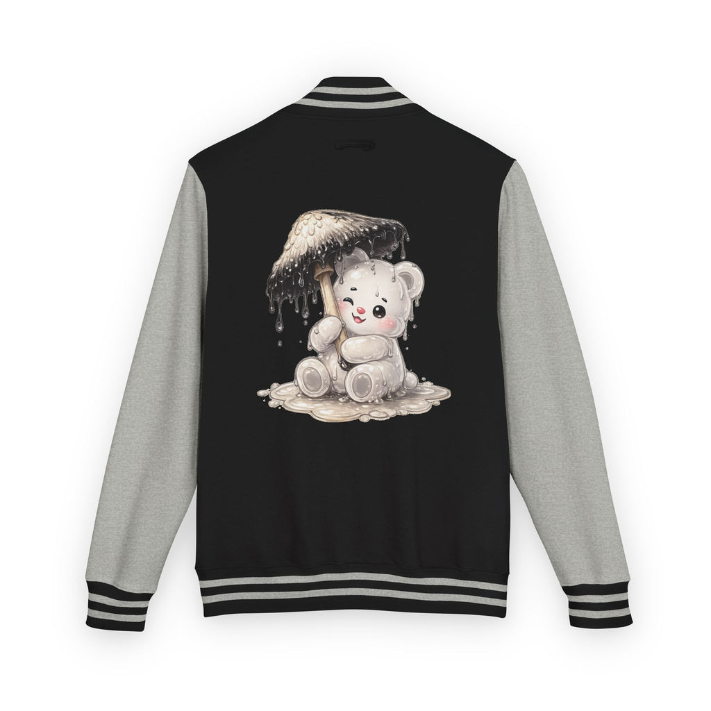 Pretty Ink Cap Mushroom, White Gooey Gummy Bear – Vintage Varsity Jacket