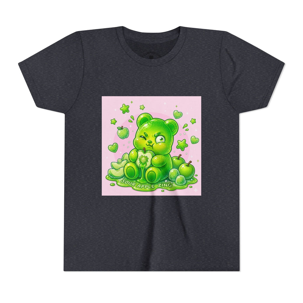 Neon Green Sour Apple Gooey Gummy Bear Graphic Youth Shirt