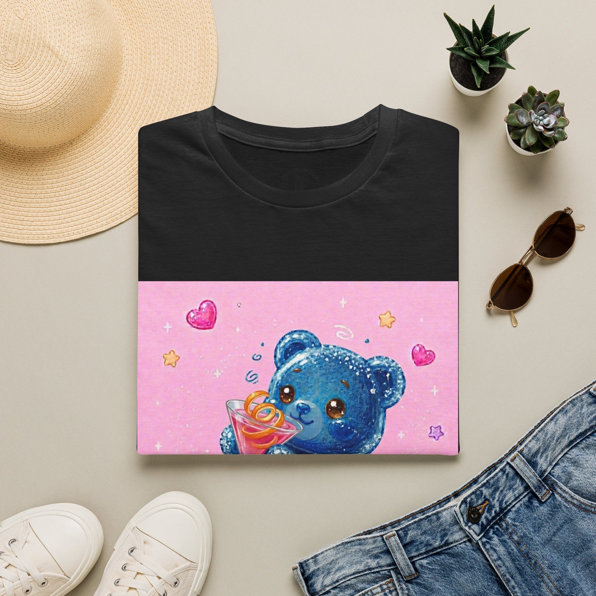Special Cosmo Delight, Blue Oozy Boozy Gummy Bear Drinking Pal- Graphic Shirt