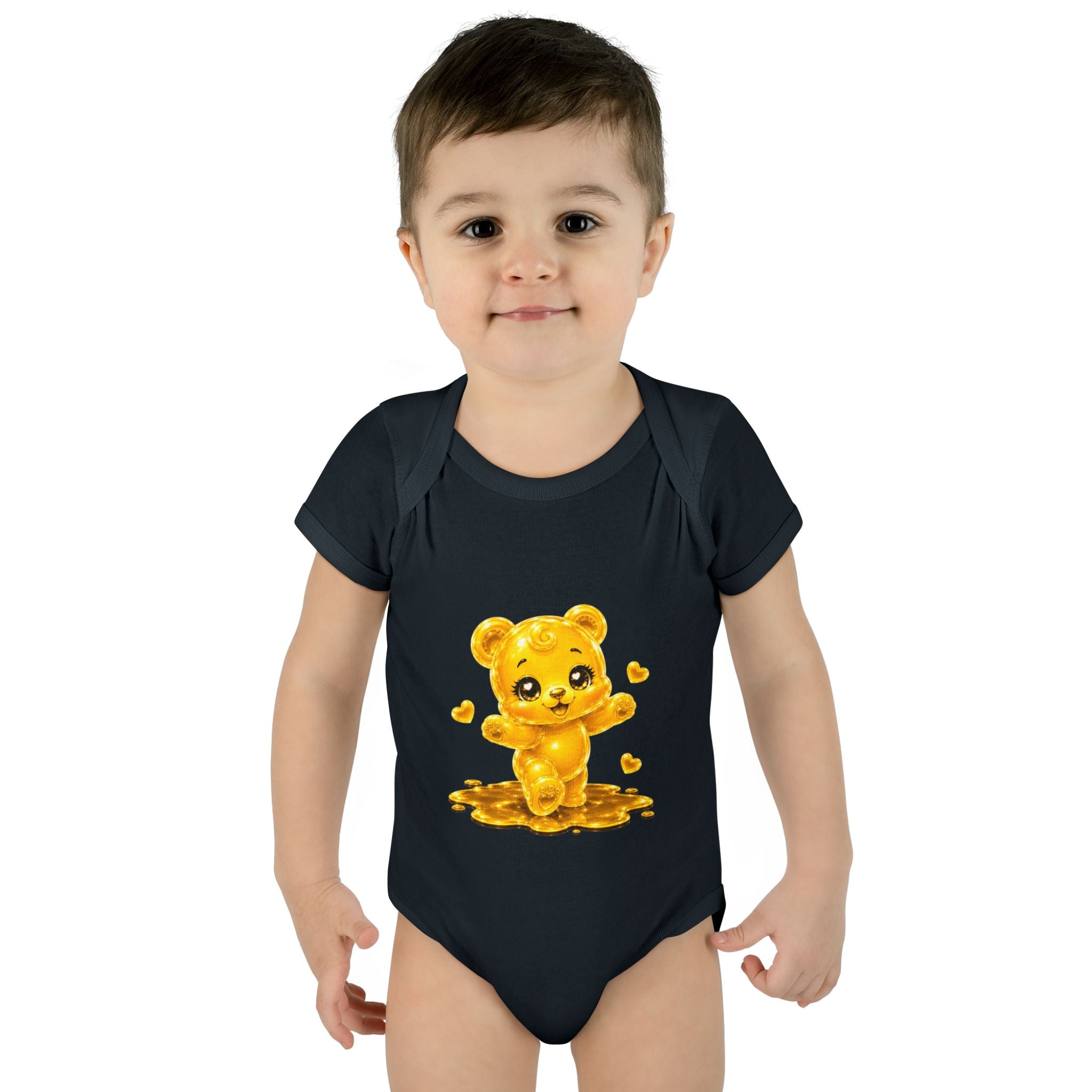Baby Golden Oozy Gummy Bears First Steps, Cutie Addition- Graphic Onesie
