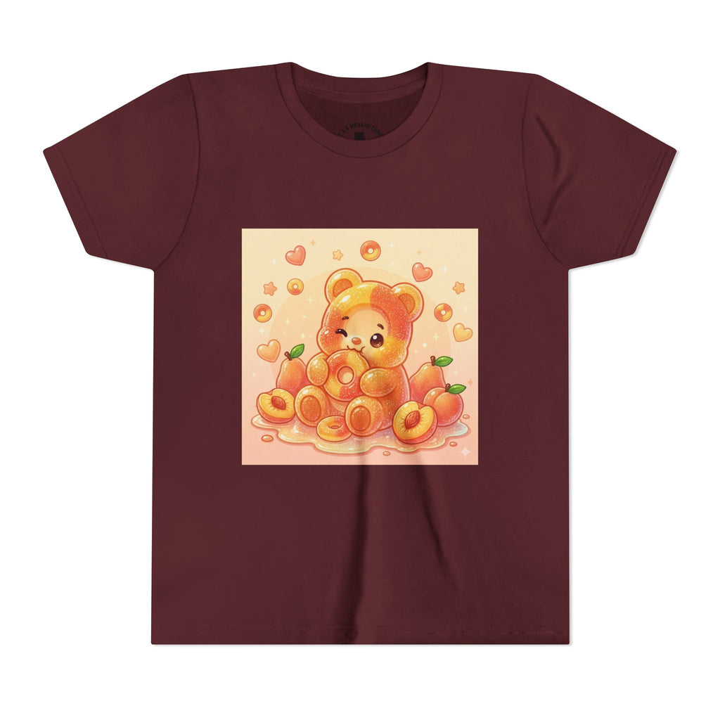 Peach Ring Gooey Gummy Bear Kids Short Sleeve Shirt