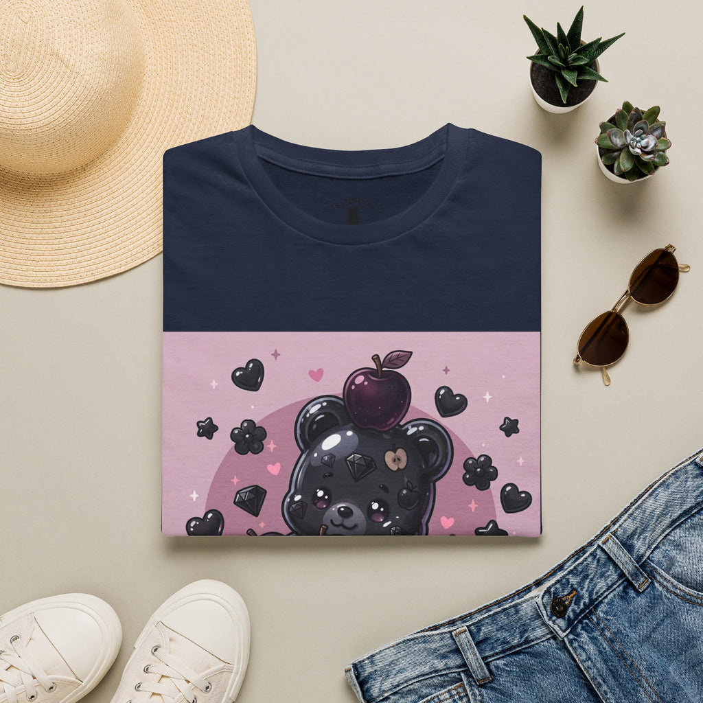 Black Diamond Special Exotic Apple Oozy Bear Friend — Cute Fruit Bear Graphic Tee