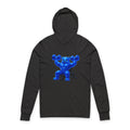 Lifting Weights, Deep Blue Oozy Buff Bear Gummy Gym Addition- Adult Graphic Sweatshirt