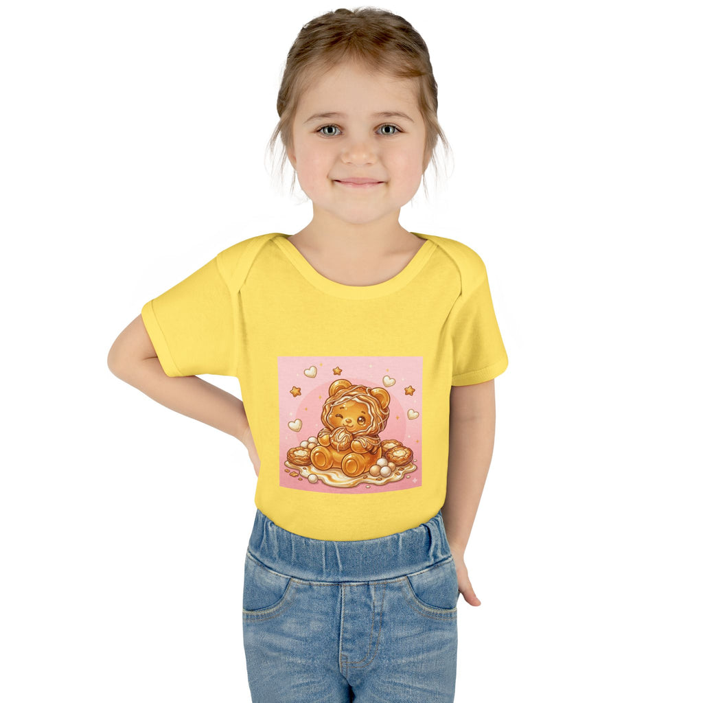 Cheese Danish Gooey Gummy bear in Puff PJs- Baby Onesie