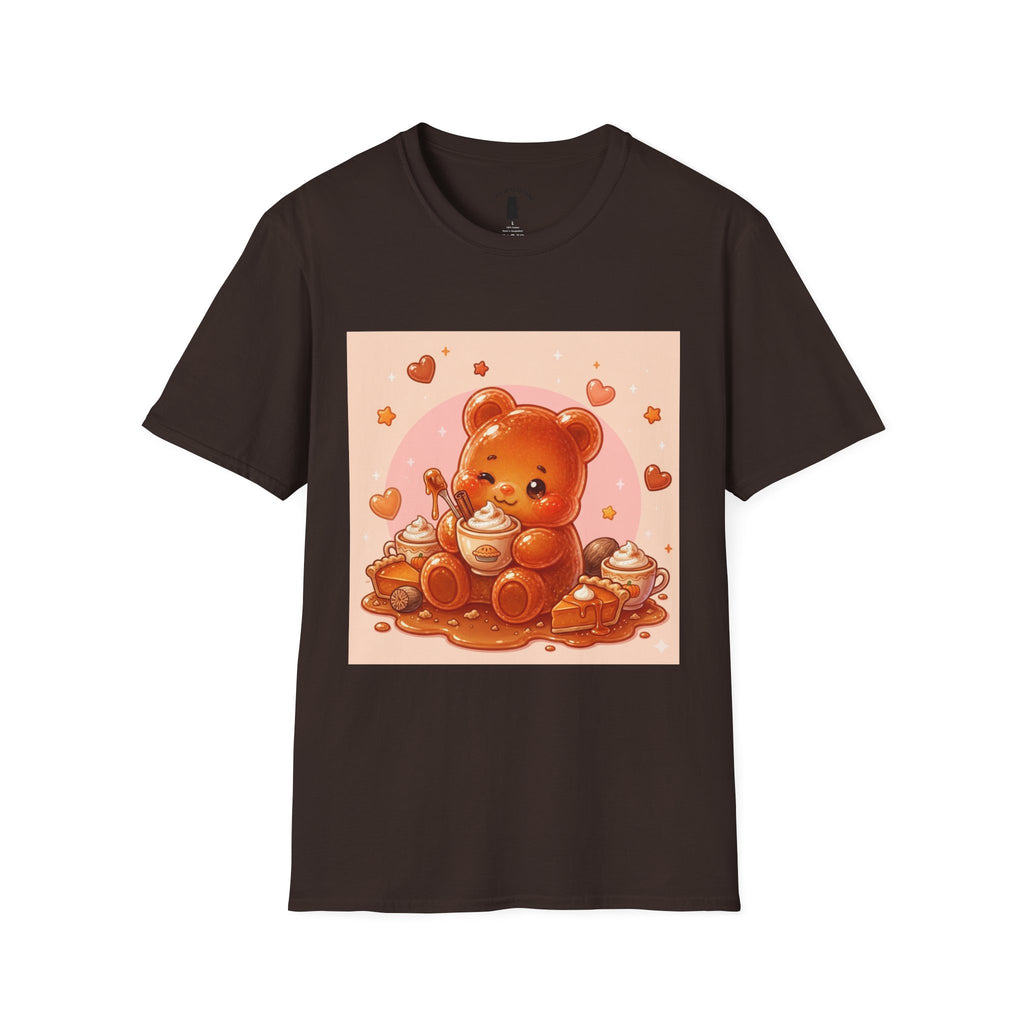 Pumpkin Spice Latte Time, With Pie and Love Gooey Gummy Bear — Kawaii Graphic Tee