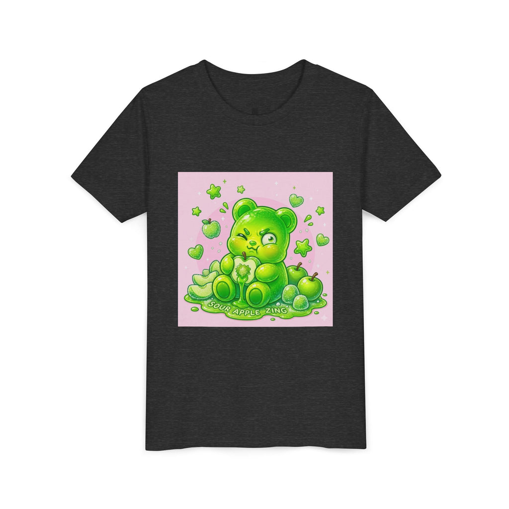 Neon Green Sour Apple Gooey Gummy Bear Graphic Youth Shirt