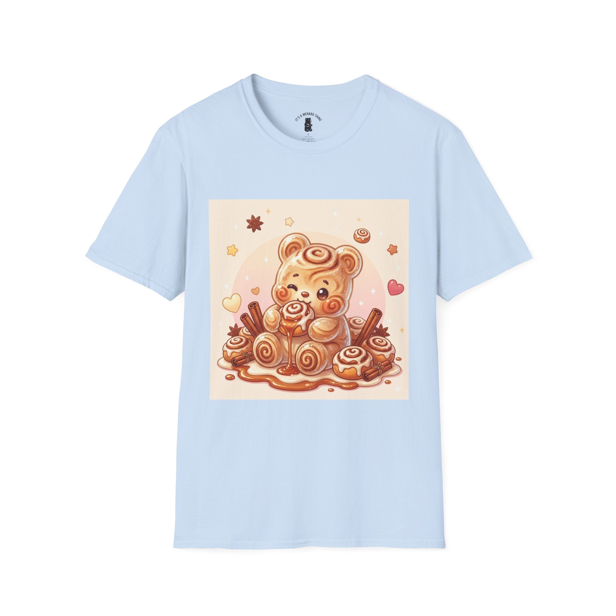 Warm Fresh Baked Cinnamon Rolls, Frosted Gooey Gummy Bears — Cute Cozy Graphic Tee