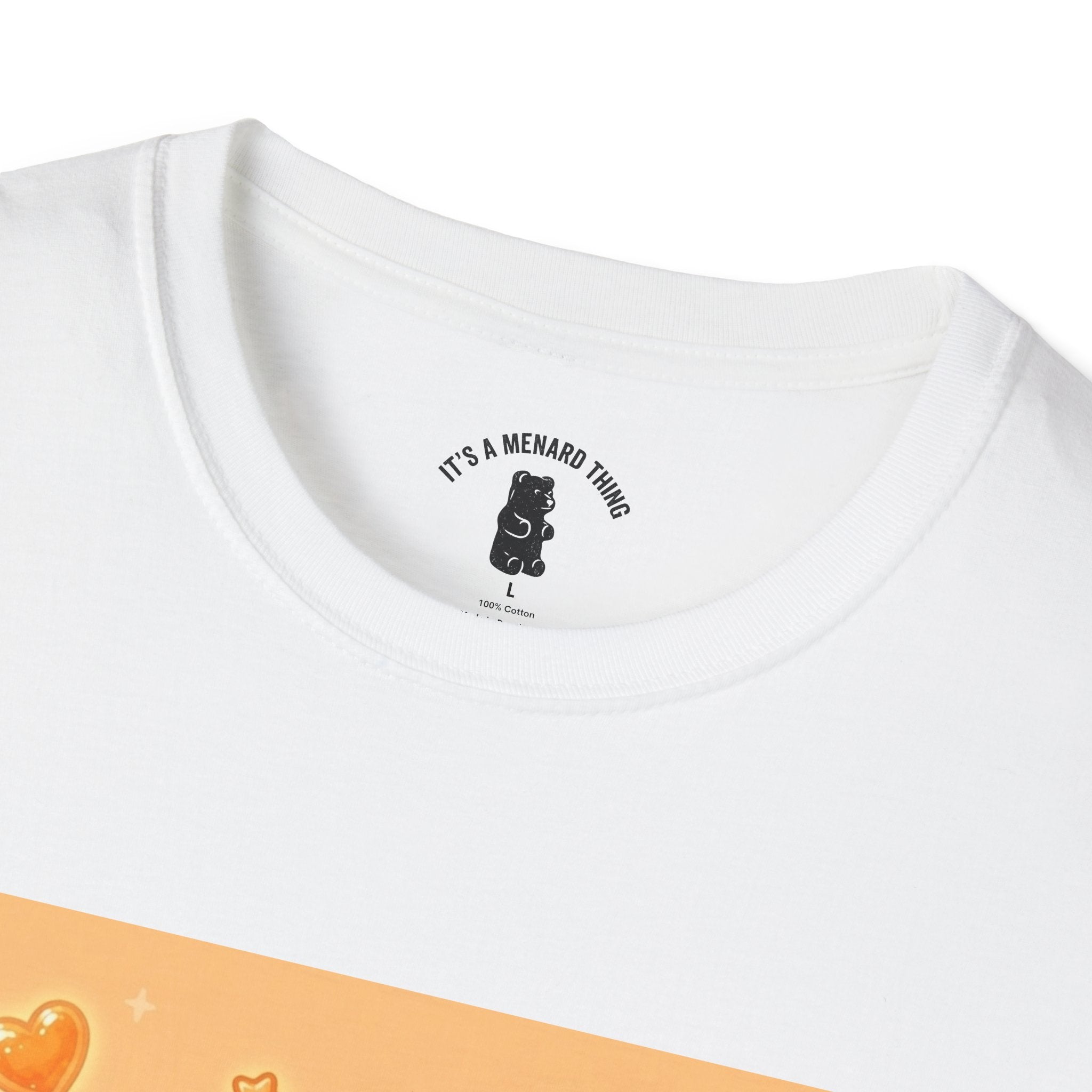 Orange Burst Gooey Gummy Bear T-Shirt —  Kawaii Graphic T-Shirt