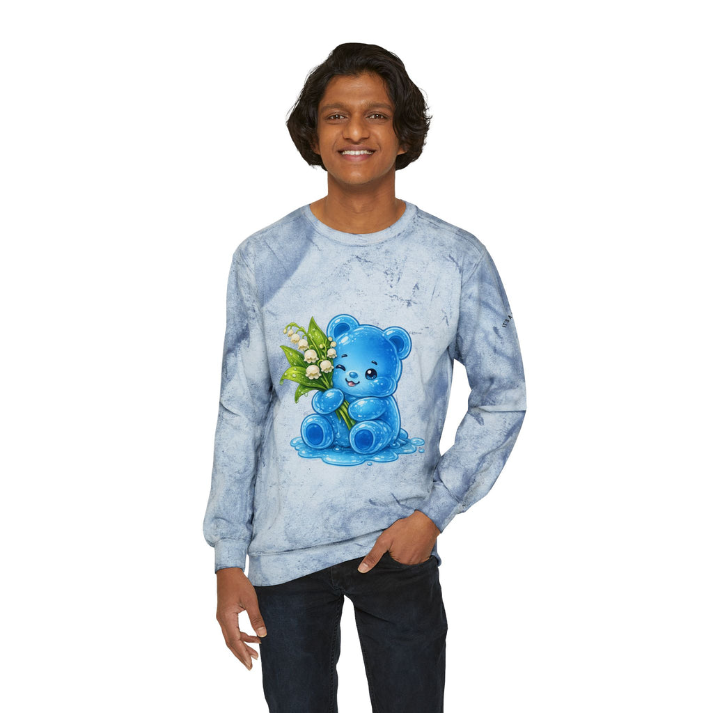 Lily-of-the-Valley Special, Blue Gooey Gummy Bear- Kawaii Graphic Tye-Dye