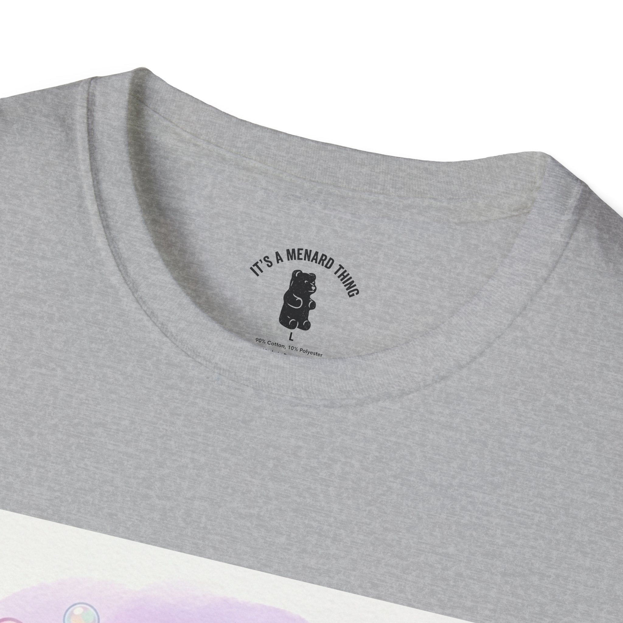 Blue Gooey Gummy Friend sharing Milk & Cookies — Pastel Graphic T-Shirt