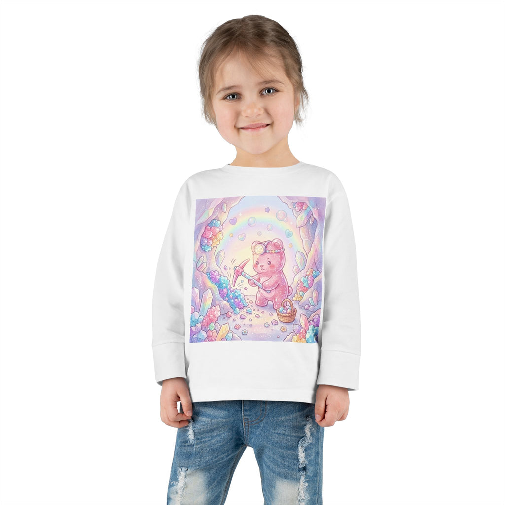 Rock Candy Minor, Pink Oozy Bear Gummy Friend- Graphic Long Sleeve Shirt