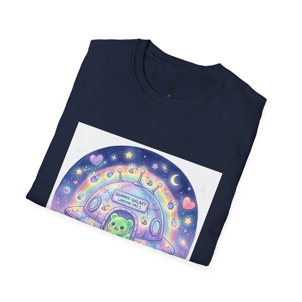 Alien Spaceship, Green Gooey Gummy Space Friend— Kawaii UFO Design