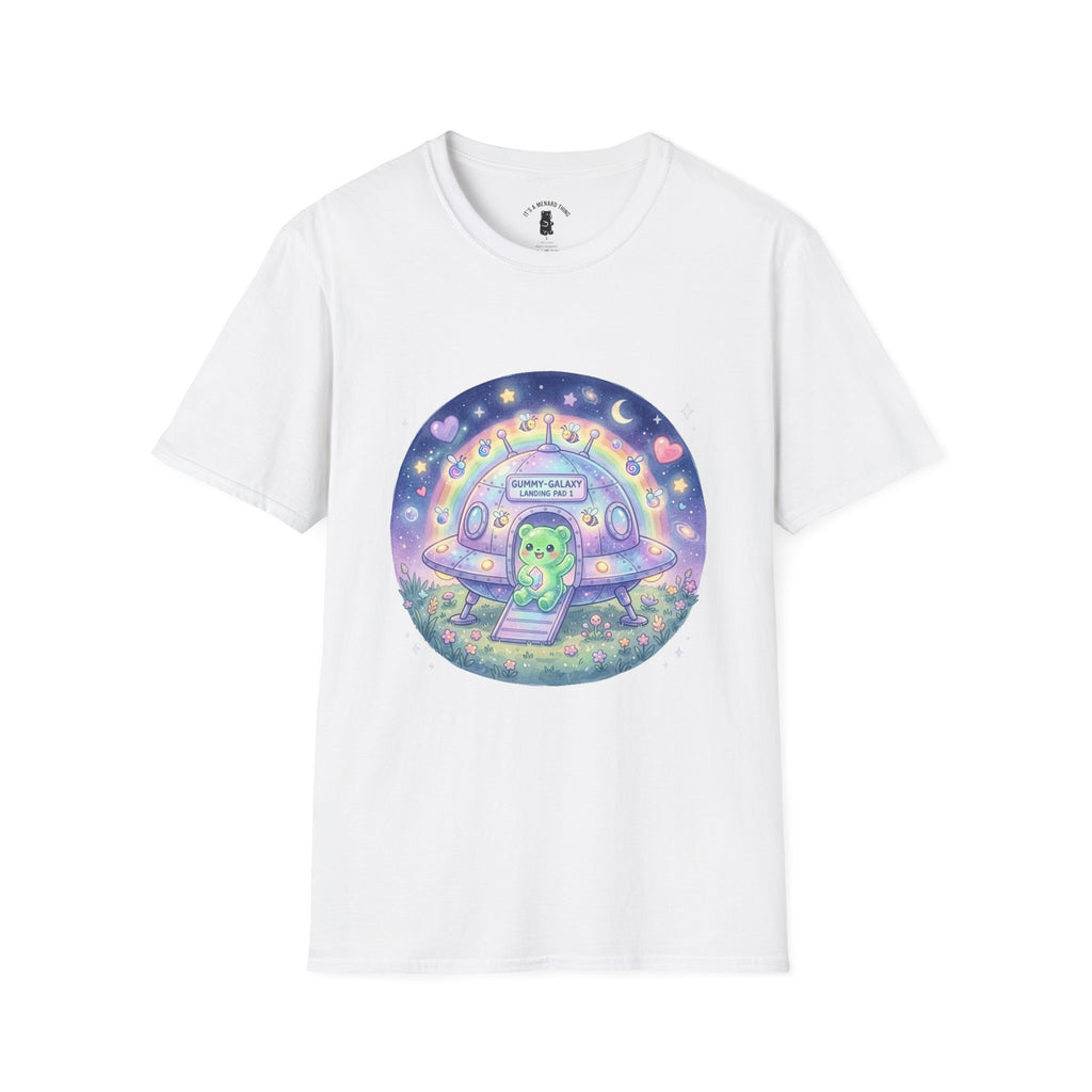 Alien Spaceship, Green Gooey Gummy Space Friend— Kawaii UFO Design