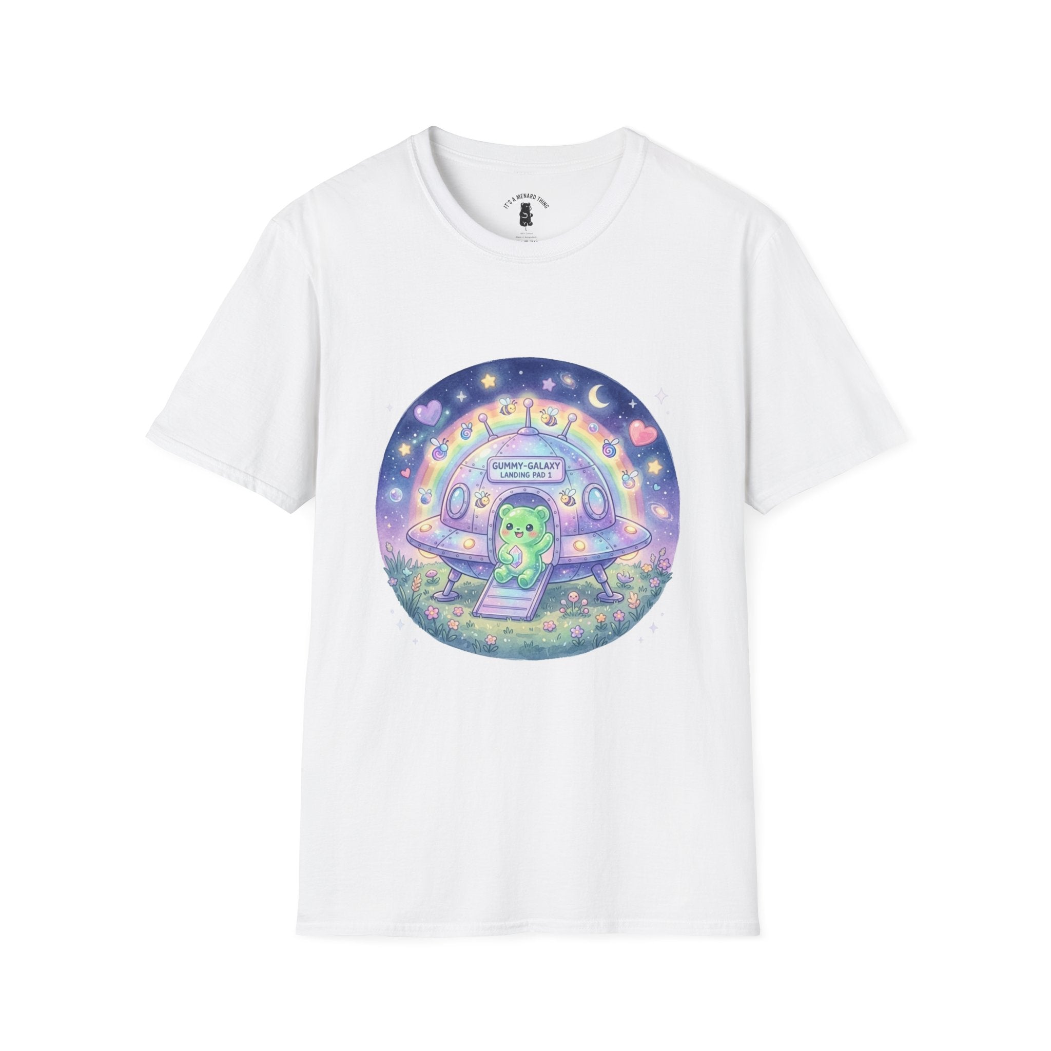 Alien Spaceship, Green Gooey Gummy Space Friend— Kawaii UFO Design