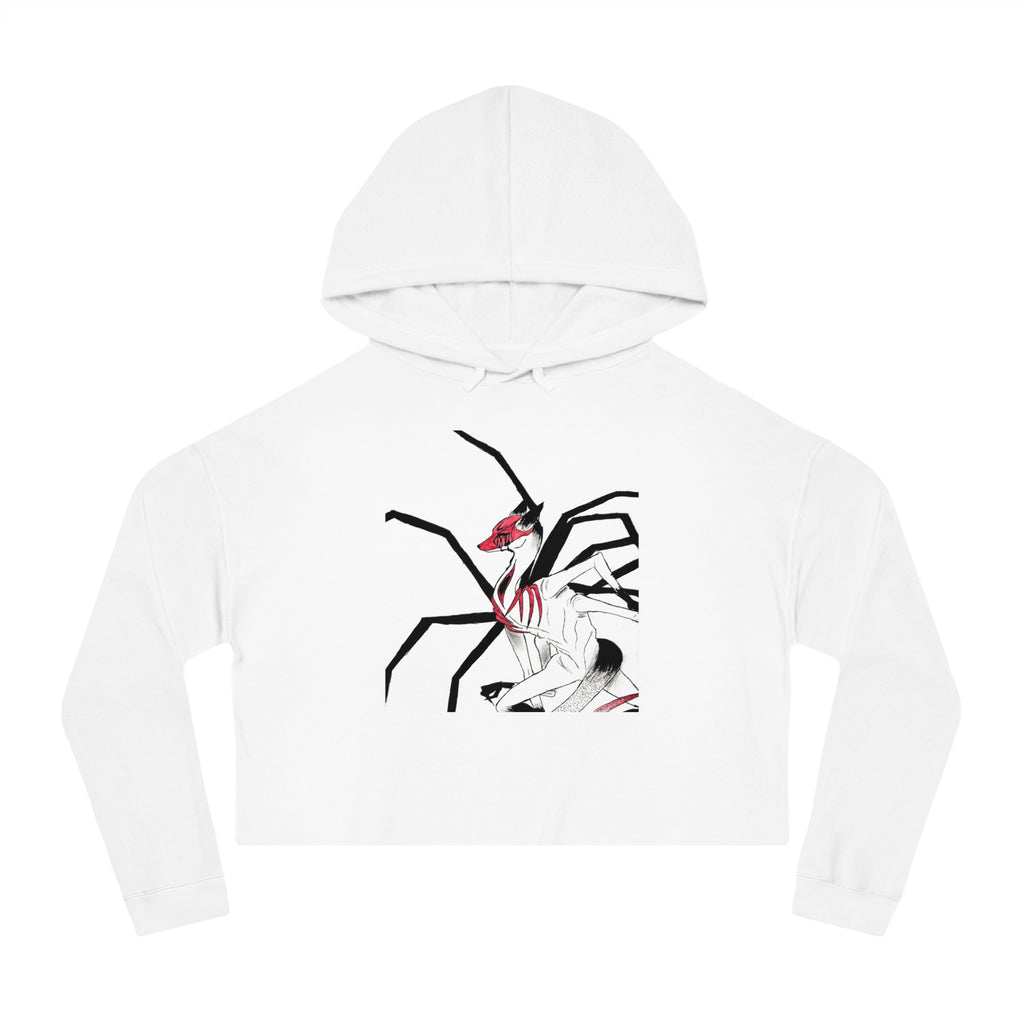 Spider Demon Cropped Hoodie — Gothic Anime Spiderwoman Graphic
